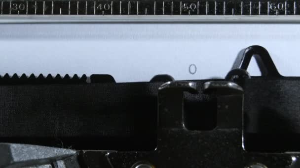 Expressie Once Time Typen Met Een Oude Handmatige Typemachine — Stockvideo