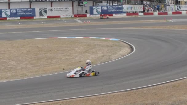 Karts Coches Corriendo Karting Carreras Karts — Vídeos de Stock