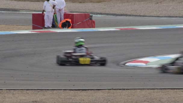 Karts Auto Curva — Video Stock