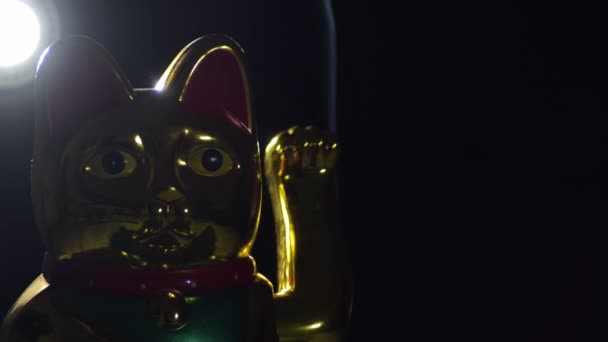 Maneki Neko Chinese Lucky Cat — Stockvideo