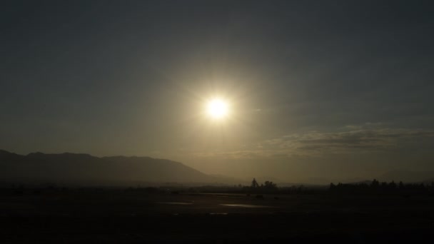 Airplane Landing Sunset — Stock Video