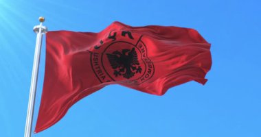 Makedonya 'daki Ulusal Kurtuluş Ordusu bayrağı. Döngü