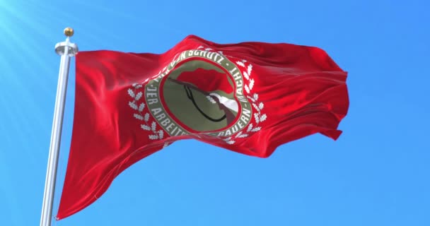 Bandeira Dos Grupos Combate Classe Operária Laço — Vídeo de Stock