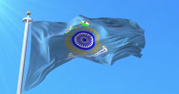Központi Jegybank Rendőri Erőinek Zászlaja India Hurok — Stock videók