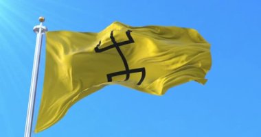 Cezayir 'deki Tuareg Konfederasyonu' ndan Kel Ahaggar bayrağı. Döngü