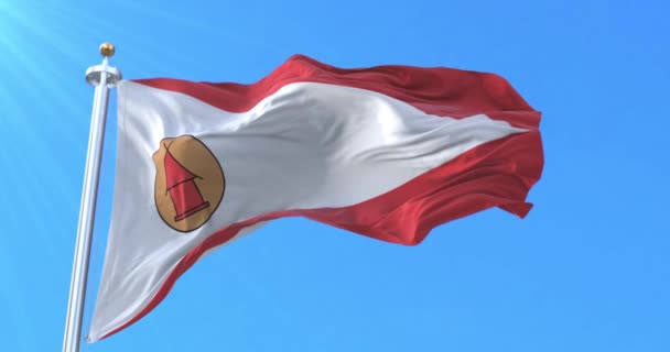 Bandera Del Pueblo Merina Bucle — Vídeos de Stock