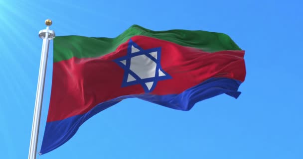 Vlag Van Bnei Menashe Lijn — Stockvideo