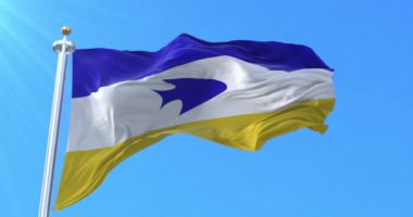 Tehuelche insanları bayrak sallıyor. Döngü