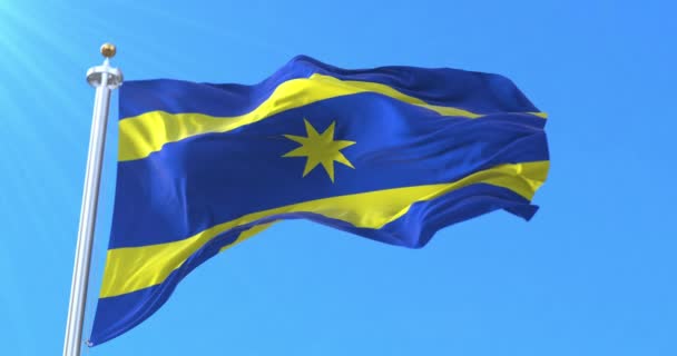 Zlin City Flag Tsjechië Lijn — Stockvideo