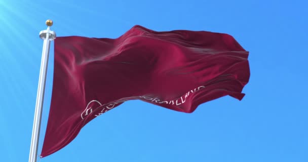 丹麦北日德兰地区旗帜 — 图库视频影像