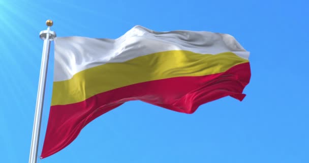 Lesser Poland Voivodeship Flag Poland Loop — Stock Video