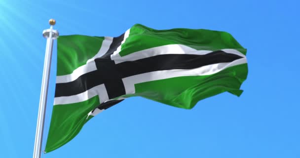 Flaga Vinland Macha Wiatrem Pętla — Wideo stockowe