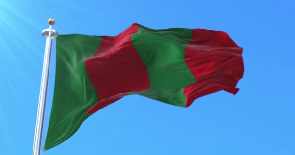 Furstendömet Abchaziens Flagg Ögla — Stockvideo