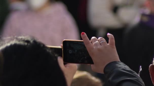 People Telephone Recording Processional March — Video Stock