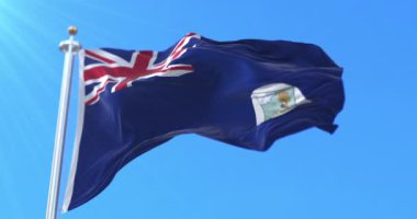 Colonial ensigns of Antigua and Barbuda flag. Loop