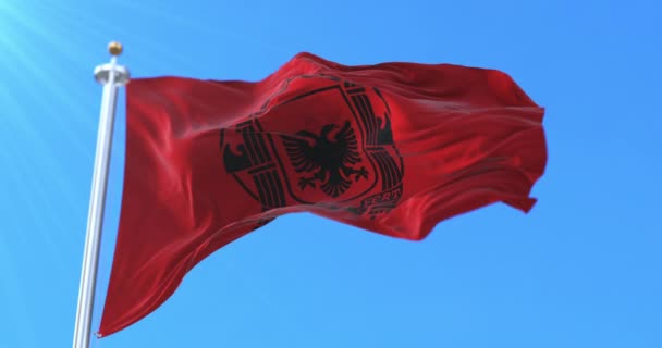 Італійський Протекторат Албанського Прапора Петля — стокове відео