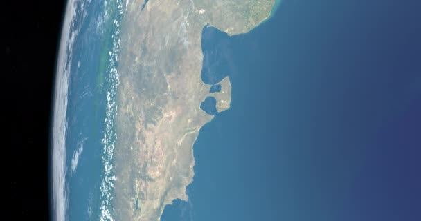 Península Valdes Planeta Terra Vista Aérea Espaço — Vídeo de Stock