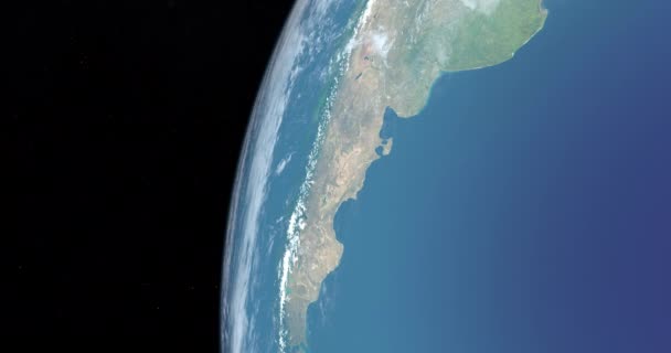 Para Península Valdes Argentina Planeta Terra Vista Aérea Espaço — Vídeo de Stock