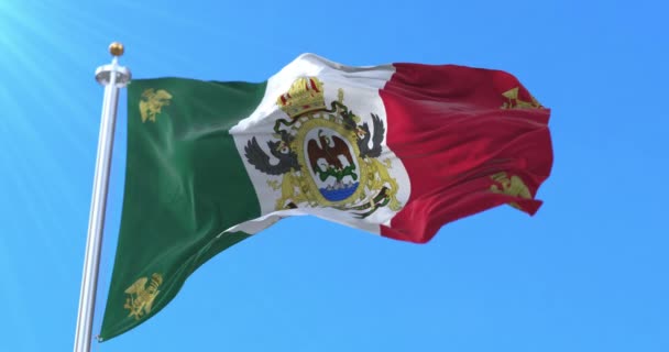 Ancient Flag Mexico Loop — Vídeos de Stock