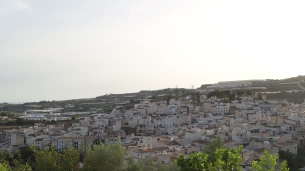 Landscape Andalusian Town Sunset Algarrobo Spain — Video