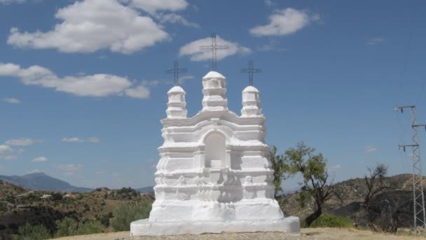 Vicaris Altaar Religieus Monument Monda Malaga Spanje — Stockvideo