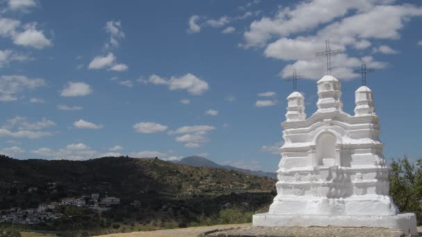 Vicar Altar Sunny Day Clouds Sky Religious Monument Monda Spain — Video