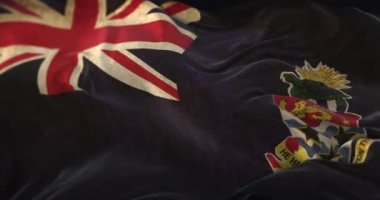 Eski Cayman Adaları Bayrağı rüzgara karşı dalgalanıyor. Döngü