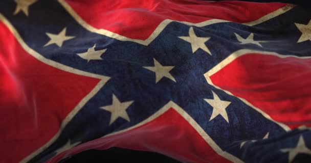 Alte Flagge Der Konföderierten Staaten Von Amerika Auch Navy Jack — Stockvideo