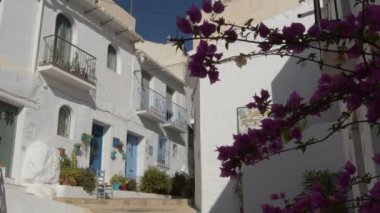 Frigiliana, İspanya 'da tipik Endülüs beyaz caddesi