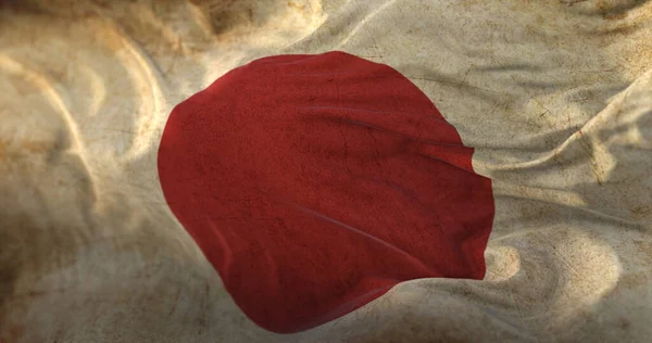 Old Flag Japan Waving —  Fotos de Stock