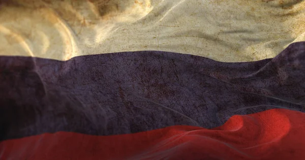 Eski Rusya Bayrağı Rüzgarda Dalgalanıyor — Stok fotoğraf