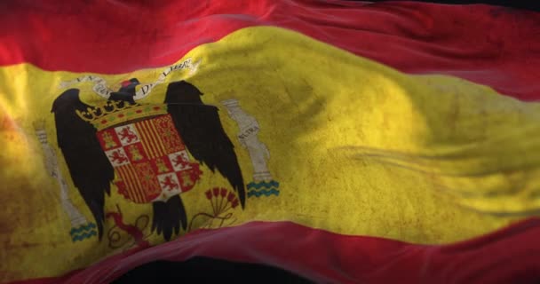 Antique Spanish Flag Franco Francoist Loop — 图库视频影像