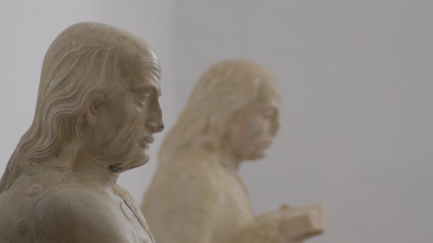 Скульптура Родини Гальвес Мачаравії Іспанія Антоніо Гальвес — стокове відео