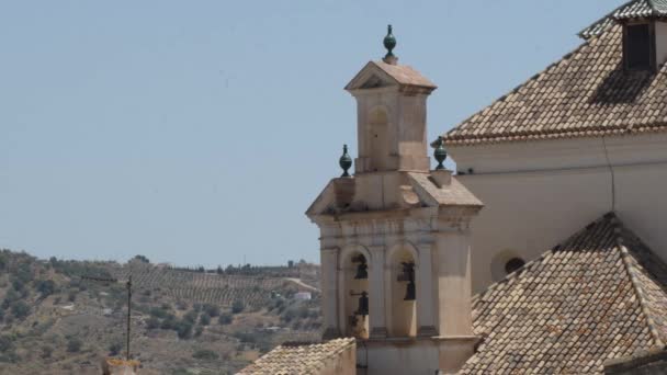 Bell Tower Church San Jacinto Macharaviaya Spain — Vídeo de stock