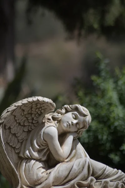 Sleeping Angel Statue Cemetery Macharaviaya Spain — 图库照片