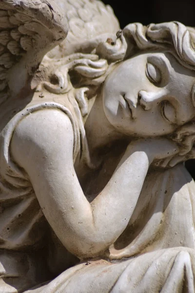 Sleeping Angel Statue Cemetery Macharaviaya Spain — Stockfoto