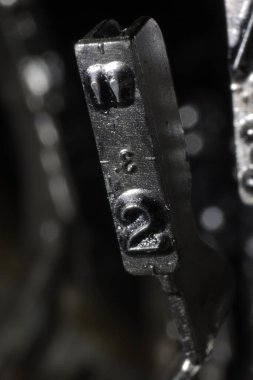 Number 2 in a typo of an old manual typewriter