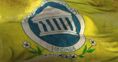 Old flag of Arlington county, state of Virginia, United States - loop
