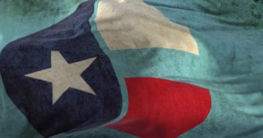 Old flag of Collin county, state of Texas, United States - loop