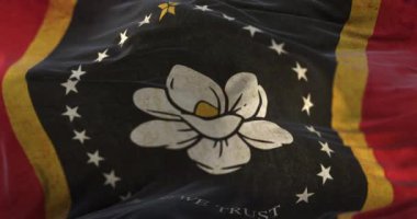 Amerika Birleşik Devletleri 'nin Mississippi eyaletinin bayrağı. Döngü