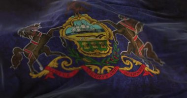 Amerika Birleşik Devletleri 'nin Pennsylvania eyaletinin bayrağı. Döngü