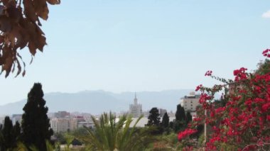 İspanya, Malaga 'daki Gibralfaro' dan Equitativa binası