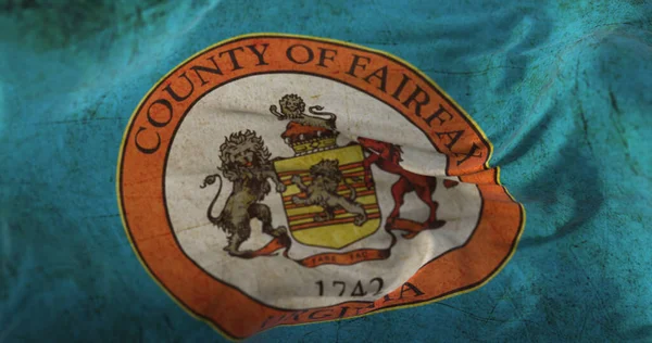 Old Flag Fairfax County State Virginia United States — Stock Photo, Image