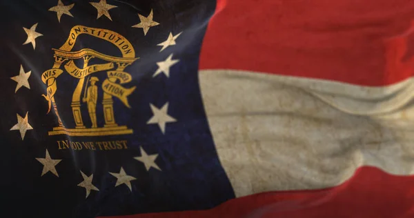 Старий Прапор Американського Штату Джорджія Сша — стокове фото