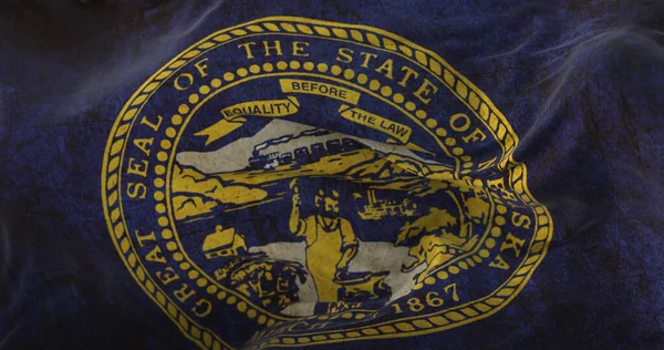 Old Flag American State Nebraska United States — Stock Photo, Image