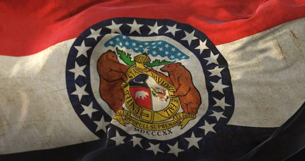 Старий Прапор Американського Штату Міссурі Сша — стокове фото