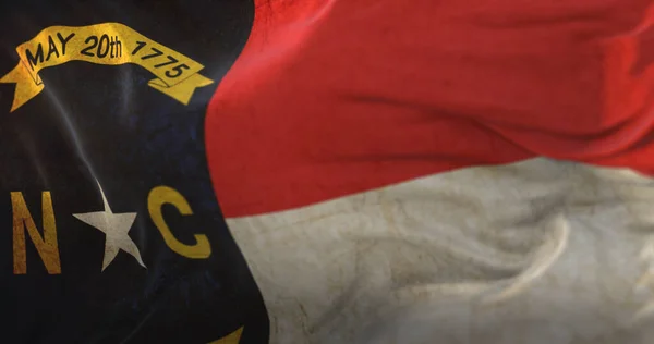 Старый Флаг Американского Штата Северная Каролина Сша — стоковое фото