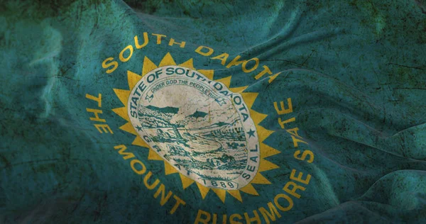 Old Flag South Dakota State Region United States — Stock Photo, Image
