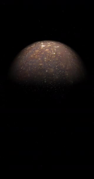 Callisto Luna Lui Jupiter Rotește Propria Orbită Spațiul Cosmic Bucla — Videoclip de stoc