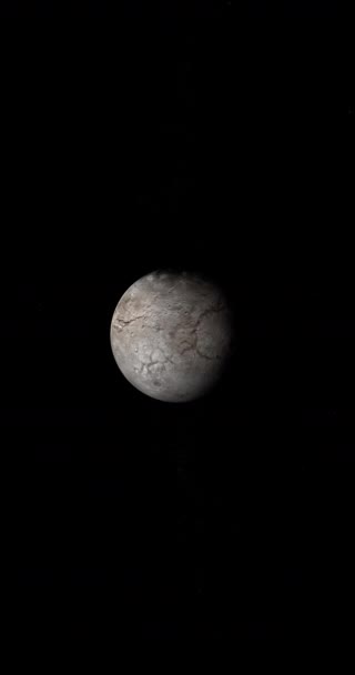 Caronte Satélite Natural Del Planeta Enano Plutón Girando Bucle — Vídeos de Stock